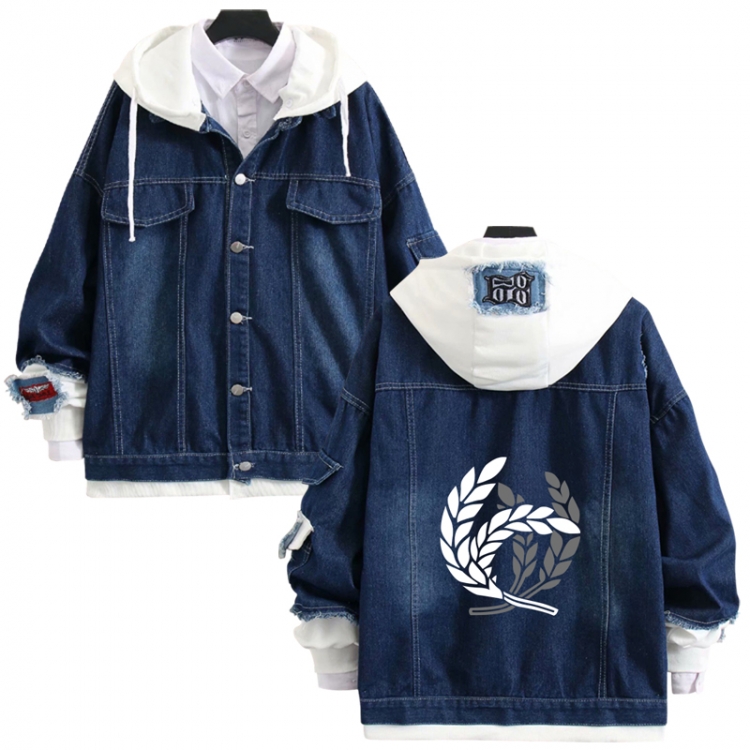 Honkai: Star Rail anime stitching denim jacket top sweater from S to 4XL