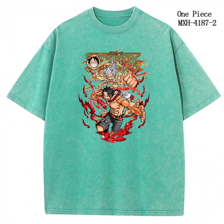 One Piece Anime peripheral pure cotton washed and worn T-shirt from S to 2XL