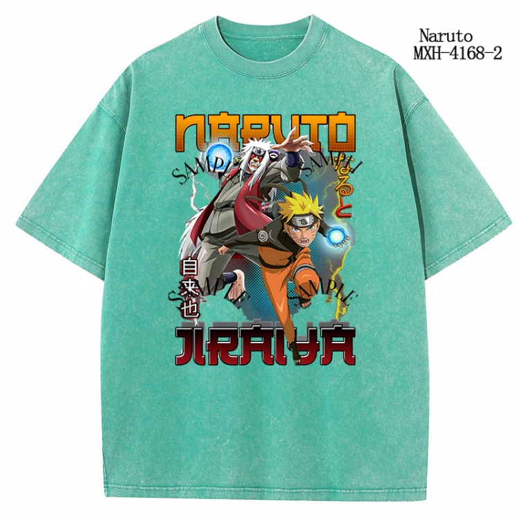 Naruto Anime peripheral pure cotton washed and worn T-shirt from S to 2XL