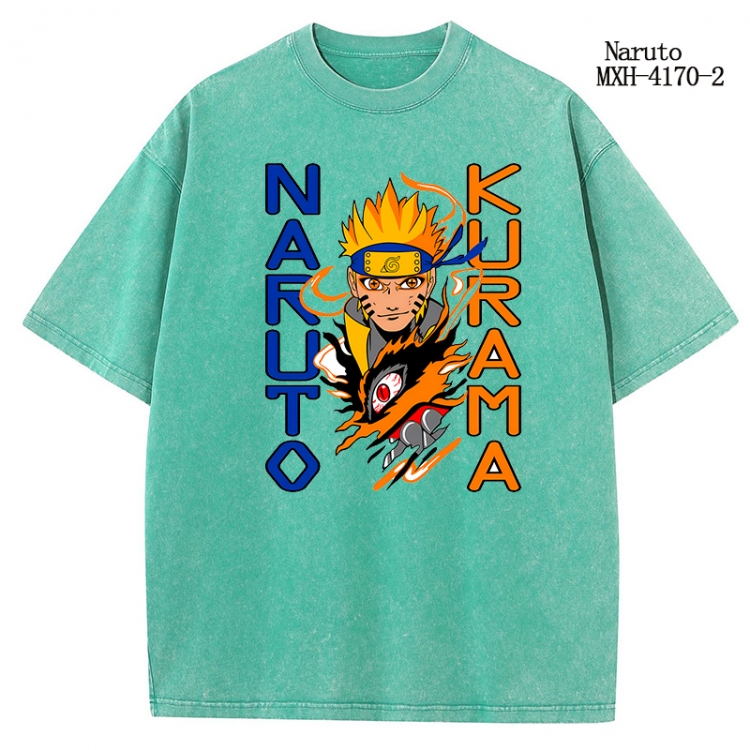 Naruto Anime peripheral pure cotton washed and worn T-shirt from S to 2XL