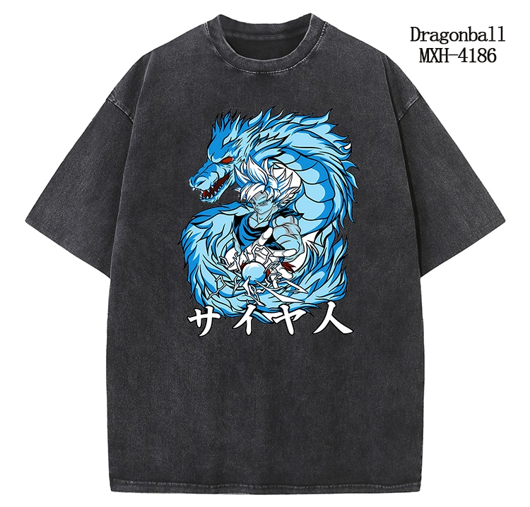 DRAGON BALL Anime peripheral pure cotton washed and worn T-shirt from S to 2XL