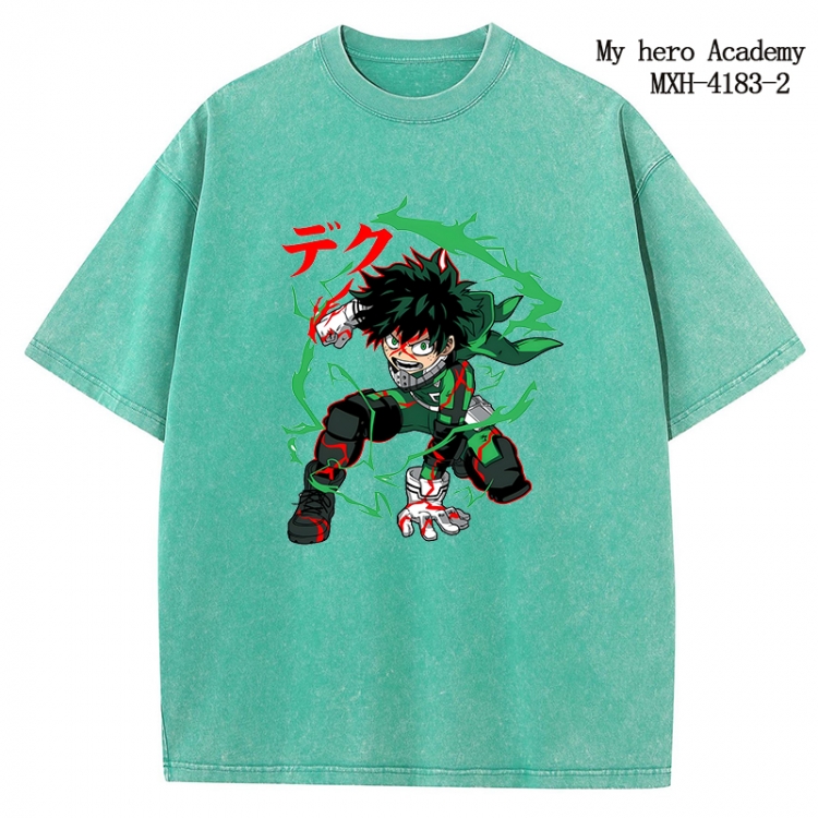 My Hero Academia Anime peripheral pure cotton washed and worn T-shirt from S to 2XL