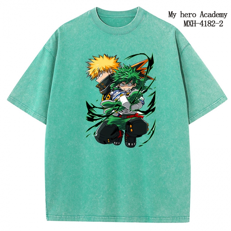 My Hero Academia Anime peripheral pure cotton washed and worn T-shirt from S to 2XL