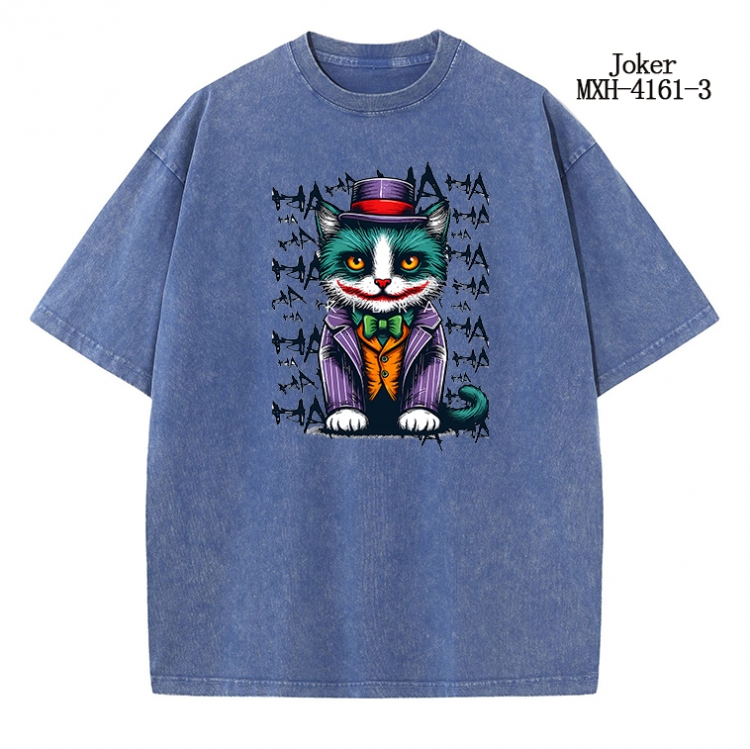 Joker Anime peripheral pure cotton washed and worn T-shirt from S to 2XL