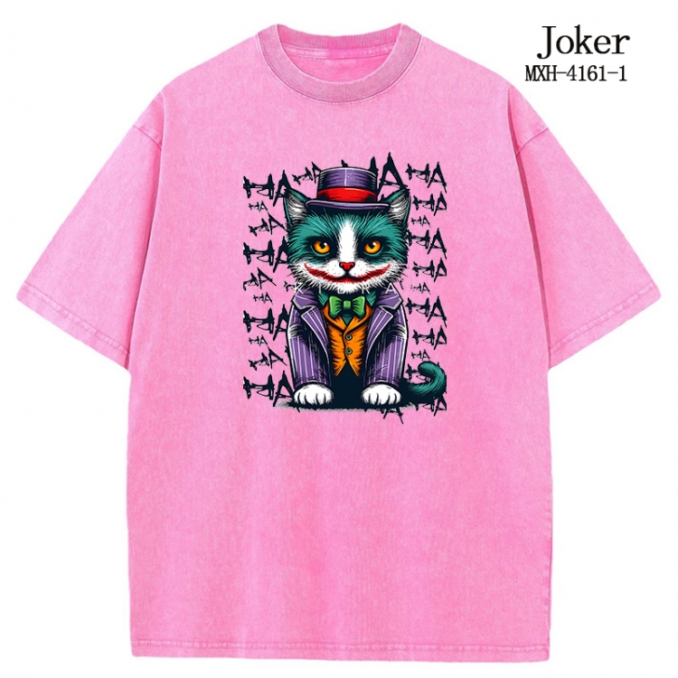 Joker Anime peripheral pure cotton washed and worn T-shirt from S to 2XL