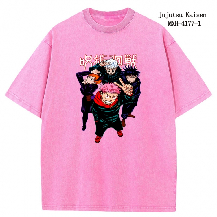 Jujutsu Kaisen Anime peripheral pure cotton washed and worn T-shirt from S to 2XL