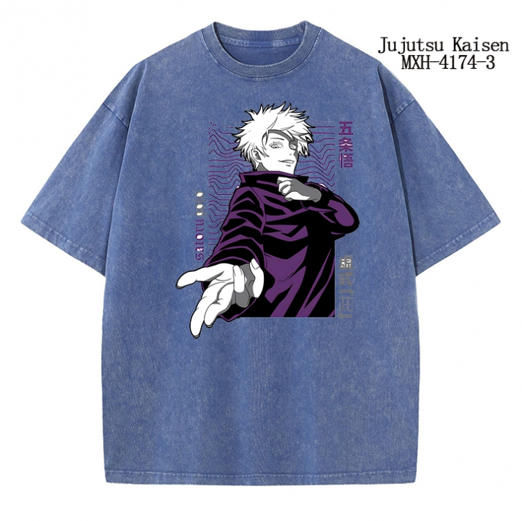 Jujutsu Kaisen Anime peripheral pure cotton washed and worn T-shirt from S to 2XL