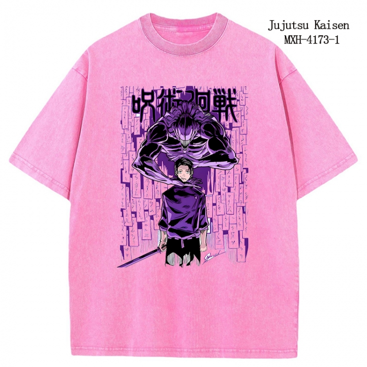 Jujutsu Kaisen Anime peripheral pure cotton washed and worn T-shirt from S to 2XL