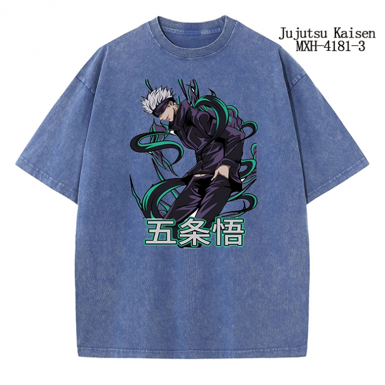 Jujutsu Kaisen Anime peripheral pure cotton washed and worn T-shirt from S to 2XL