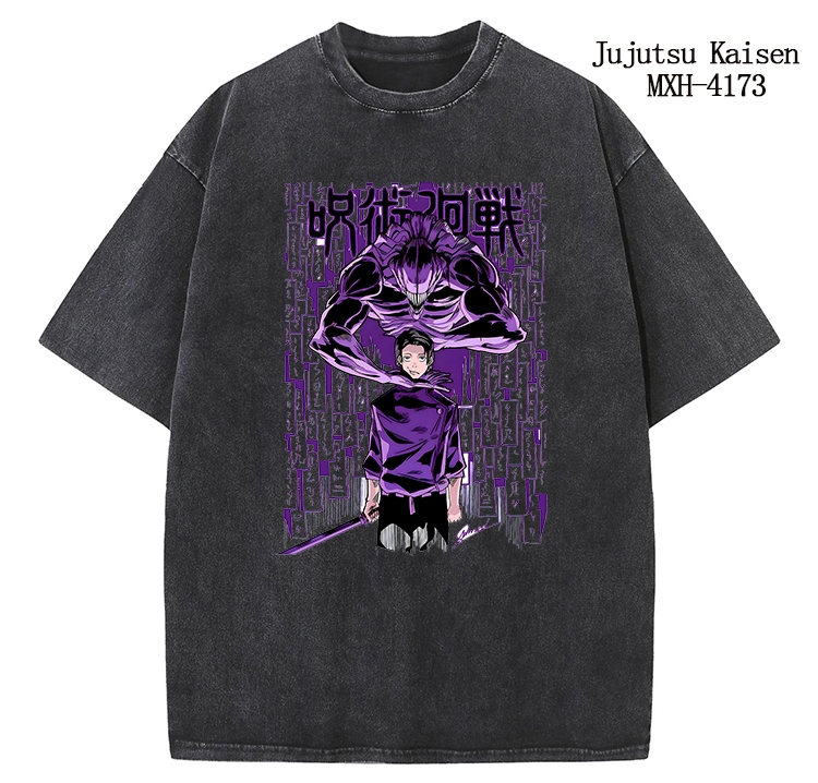 Jujutsu Kaisen Anime peripheral pure cotton washed and worn T-shirt from S to 2XL