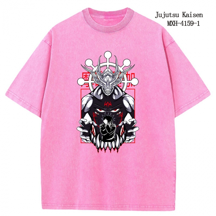 Jujutsu Kaisen Anime peripheral pure cotton washed and worn T-shirt from S to 2XL