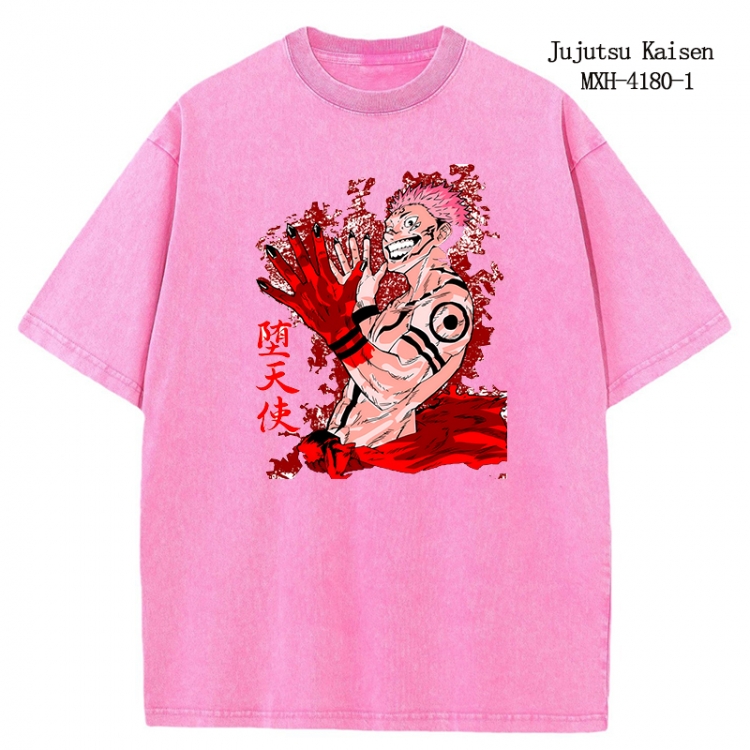 Jujutsu Kaisen Anime peripheral pure cotton washed and worn T-shirt from S to 2XL