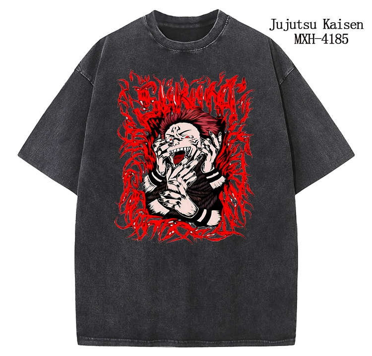 Jujutsu Kaisen Anime peripheral pure cotton washed and worn T-shirt from S to 2XL