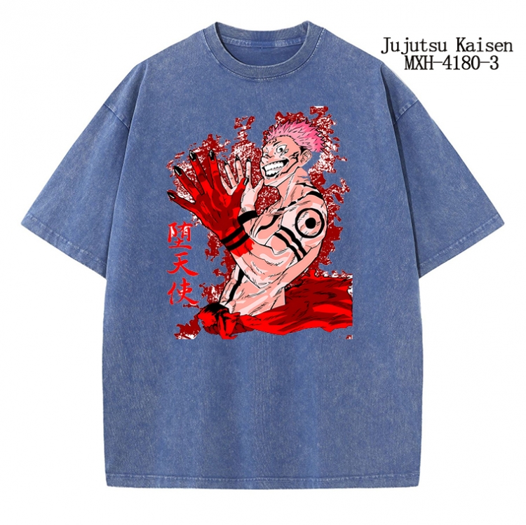 Jujutsu Kaisen Anime peripheral pure cotton washed and worn T-shirt from S to 2XL