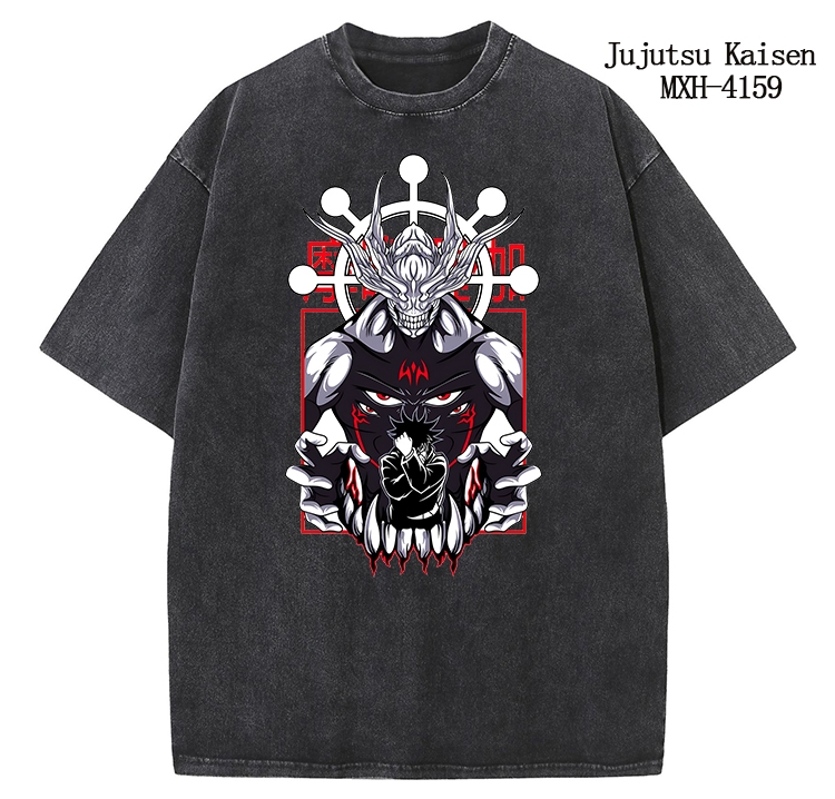 Jujutsu Kaisen Anime peripheral pure cotton washed and worn T-shirt from S to 2XL