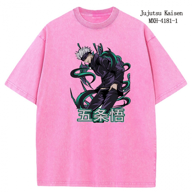 Jujutsu Kaisen Anime peripheral pure cotton washed and worn T-shirt from S to 2XL