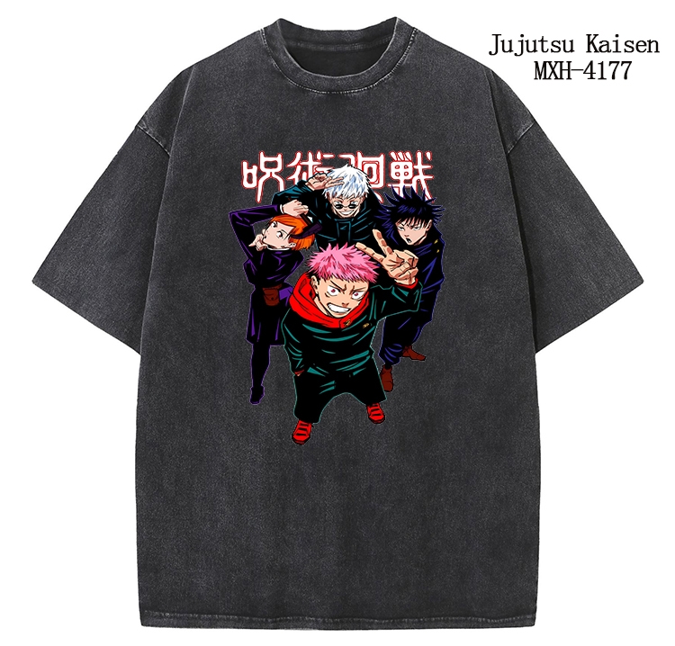 Jujutsu Kaisen Anime peripheral pure cotton washed and worn T-shirt from S to 2XL