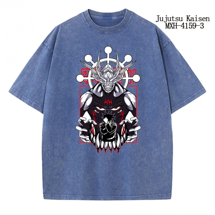 Jujutsu Kaisen Anime peripheral pure cotton washed and worn T-shirt from S to 2XL