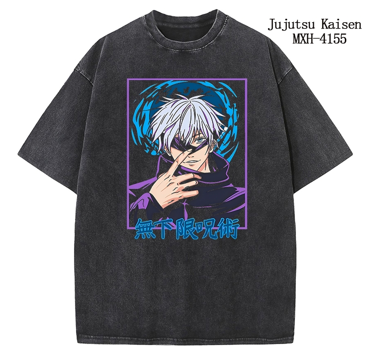 Jujutsu Kaisen Anime peripheral pure cotton washed and worn T-shirt from S to 2XL