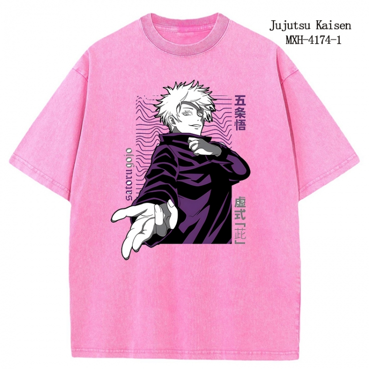 Jujutsu Kaisen Anime peripheral pure cotton washed and worn T-shirt from S to 2XL