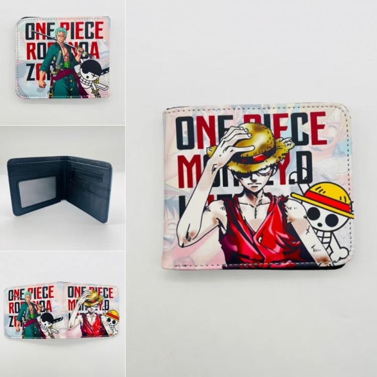 One Piece Full color Two fold short card case wallet 11X9.5CM  