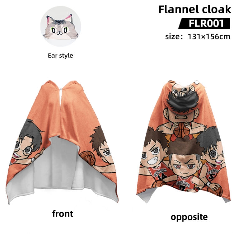 Slam Dunk Anime flannel cape jacket 131X156CM FLR001