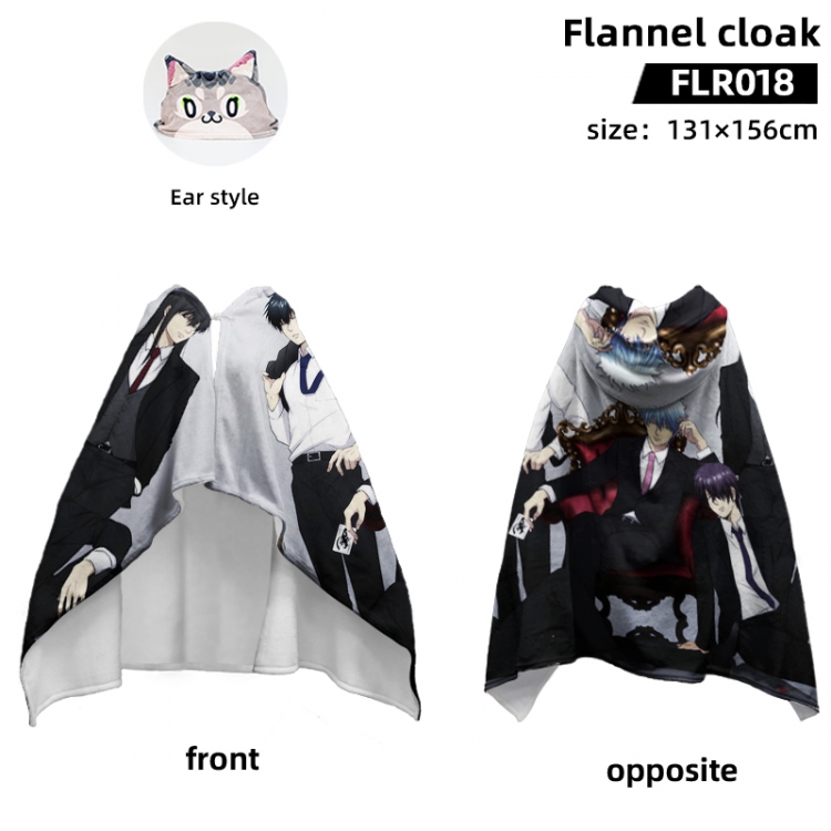 Gintama Anime flannel cape jacket 131X156CM FLR018