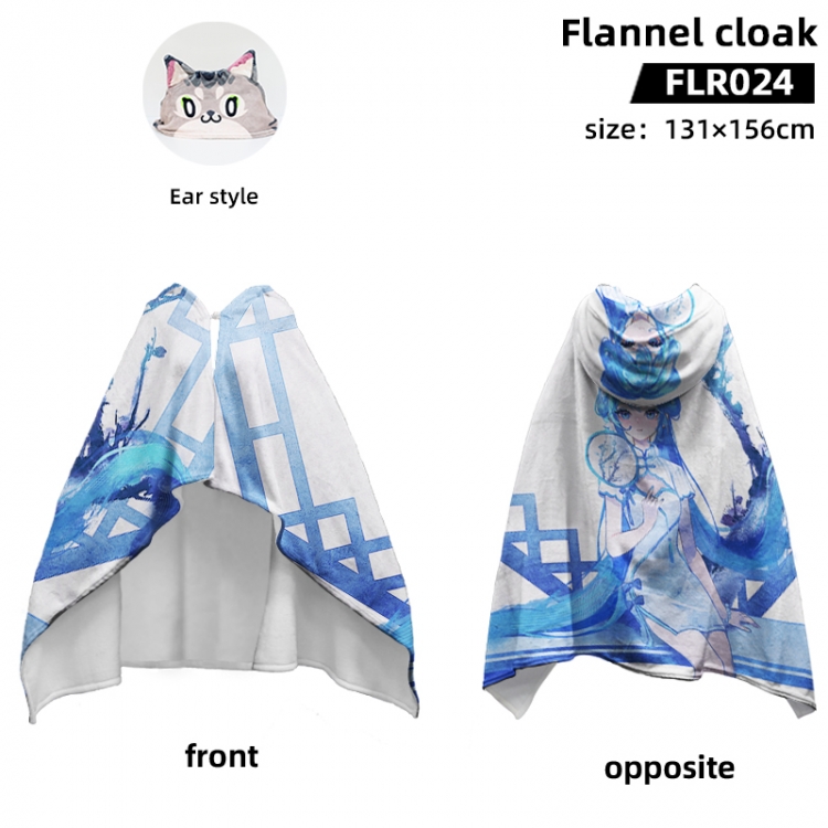 Hatsune Miku Anime flannel cape jacket 131X156CM FLR024