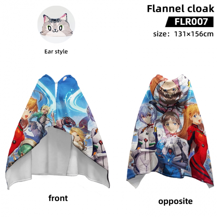 EVA Anime flannel cape jacket 131X156CM FLR007