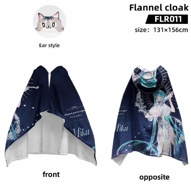 Hatsune Miku Anime flannel cape jacket 131X156CM FLR011