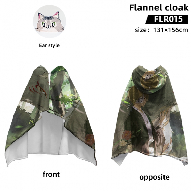 Natsume_Yuujintyou Anime flannel cape jacket 131X156CM FLR015