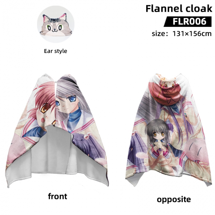  clannad Anime flannel cape jacket 131X156CM FLR006