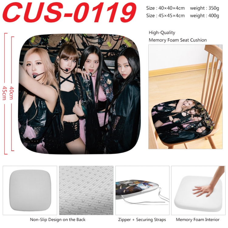 BLACK PINK Anime full-color pressure cushion 45x45x4cm CUS-0119