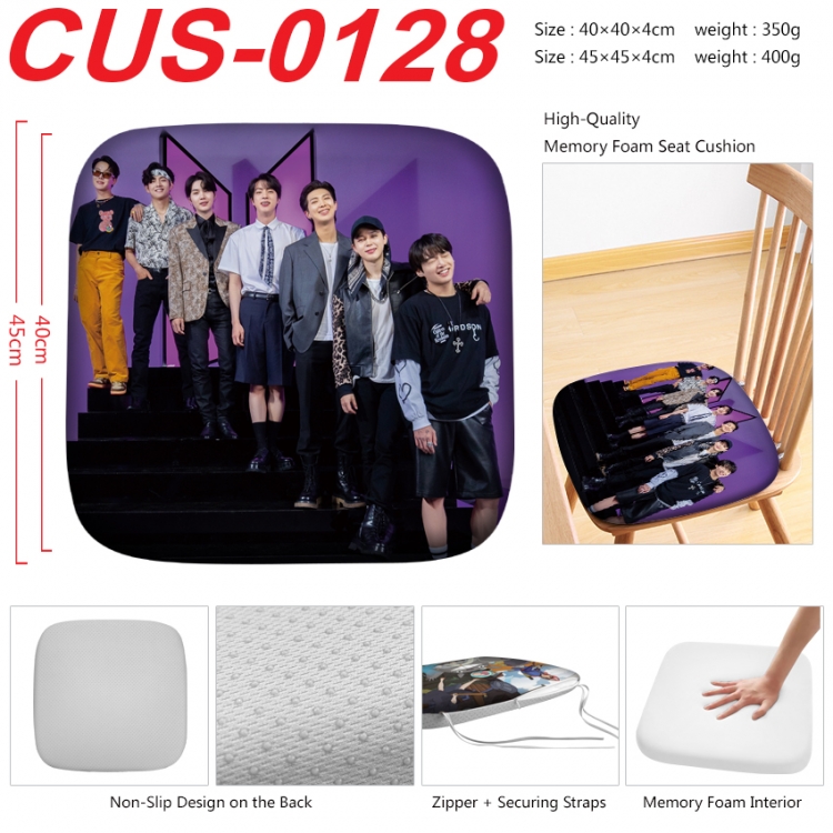 BTS Anime full-color pressure cushion 45x45x4cm CUS-0128