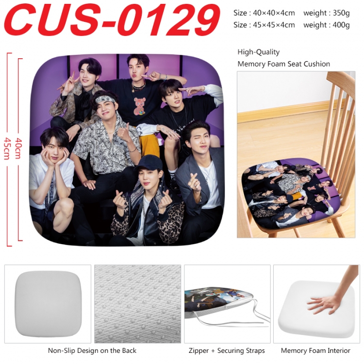 BTS Anime full-color pressure cushion 45x45x4cm CUS-0129