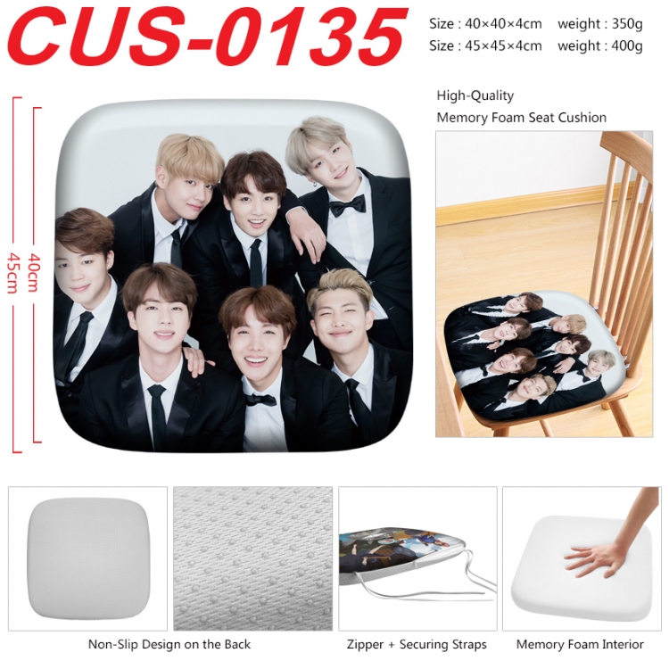 BTS Anime full-color pressure cushion 45x45x4cm CUS-0135