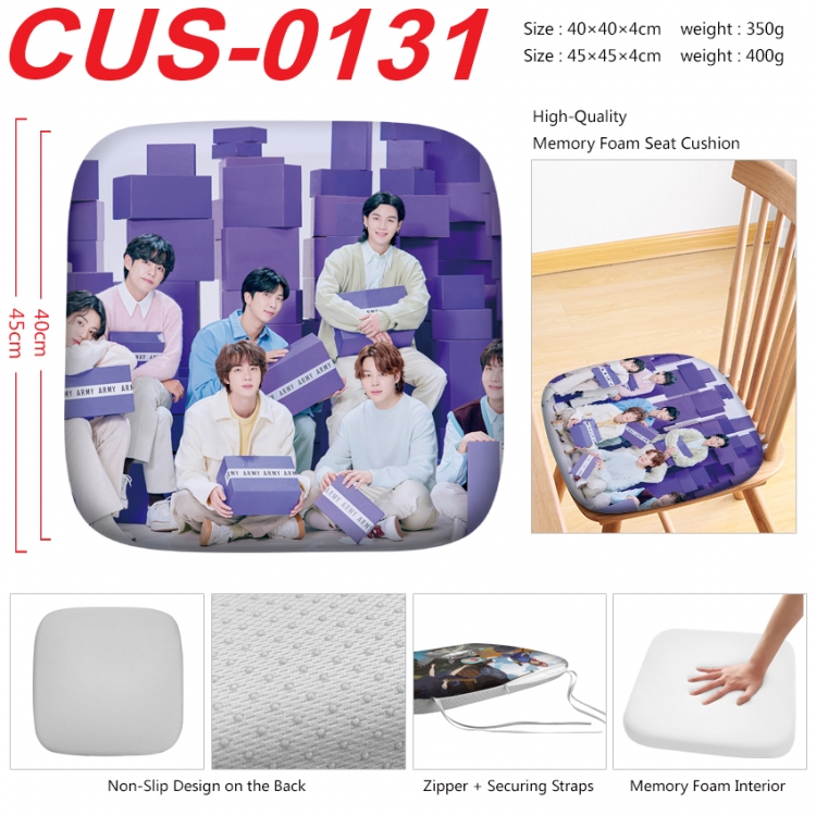 BTS Anime full-color pressure cushion 45x45x4cm CUS-0131