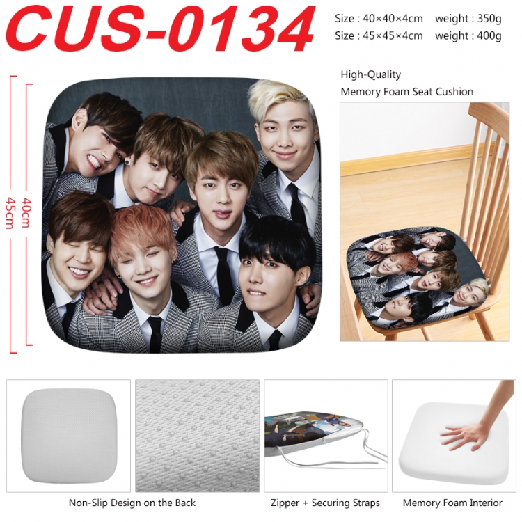 BTS Anime full-color pressure cushion 45x45x4cm CUS-0134