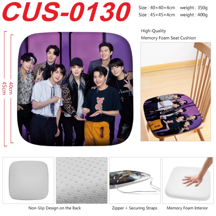 BTS Anime full-color pressure cushion 45x45x4cm CUS-0130