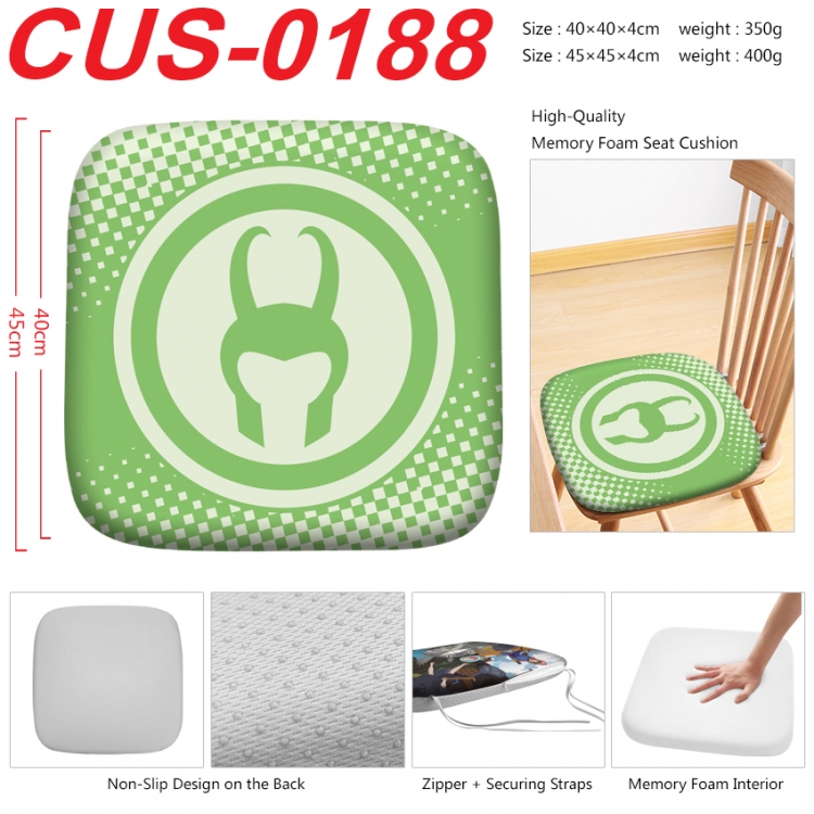 superhero Anime full-color pressure cushion 45x45x4cm CUS-0188