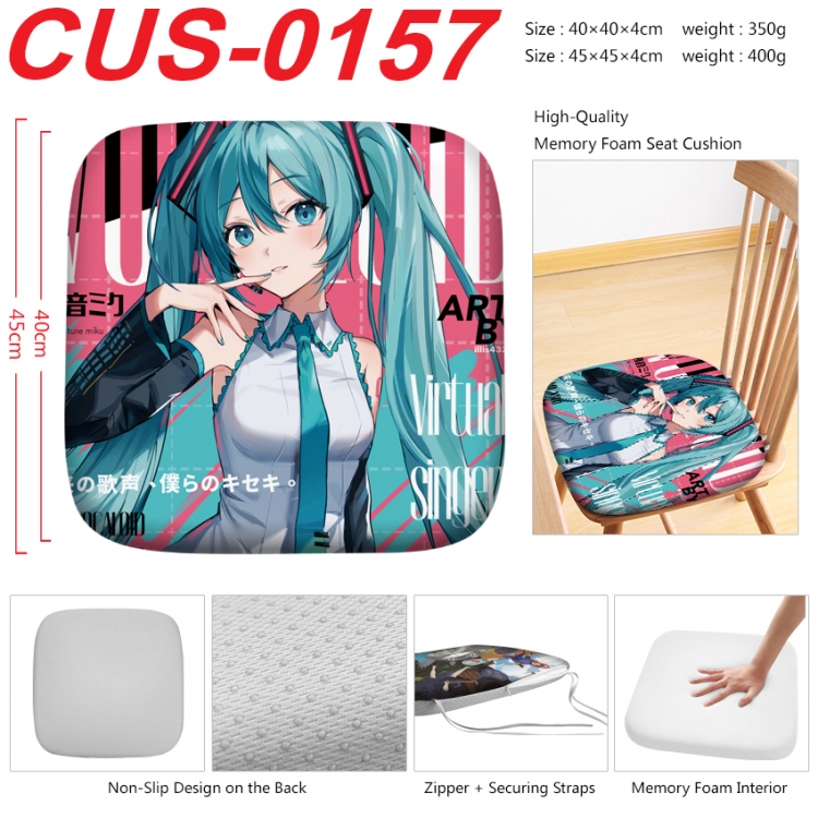 Hatsune Miku Anime full-color pressure cushion 45x45x4cm