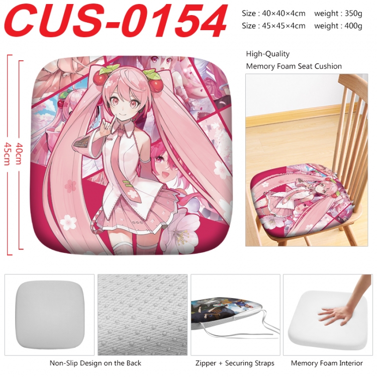 Hatsune Miku Anime full-color pressure cushion 45x45x4cm