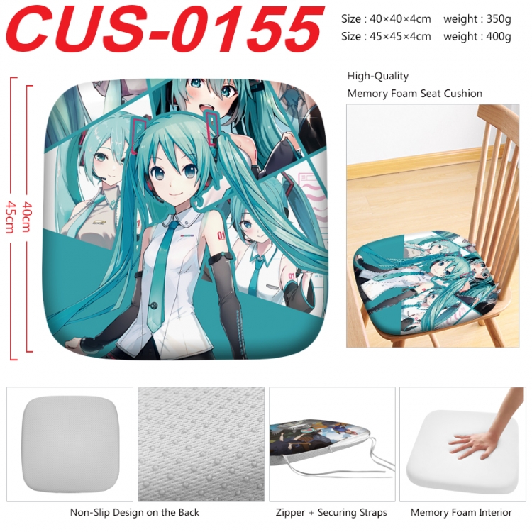 Hatsune Miku Anime full-color pressure cushion 45x45x4cm