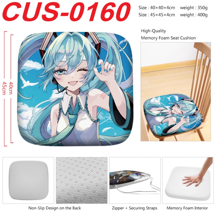 Hatsune Miku Anime full-color pressure cushion 45x45x4cm