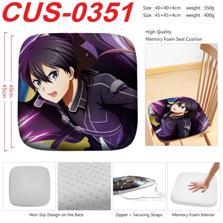 Sword Art Online Anime full-color pressure cushion 45x45x4cm CUS-0351