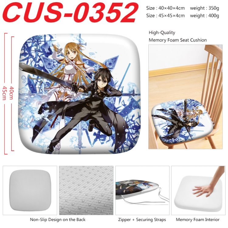 Sword Art Online Anime full-color pressure cushion 45x45x4cm  CUS-0352