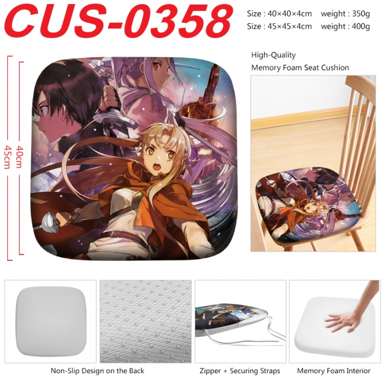 Sword Art Online Anime full-color pressure cushion 45x45x4cm CUS-0358