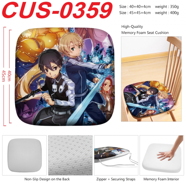 Sword Art Online Anime full-color pressure cushion 45x45x4cm CUS-0359