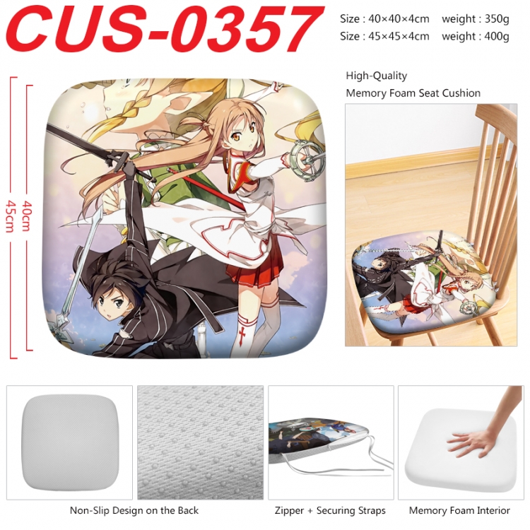 Sword Art Online Anime full-color pressure cushion 45x45x4cm  CUS-0357