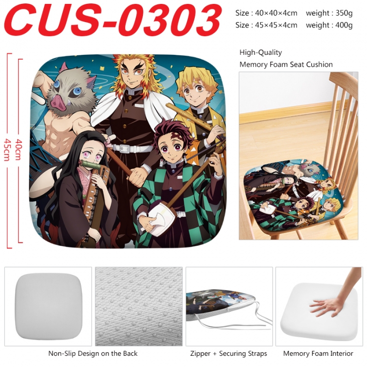 Demon Slayer Kimets Anime full-color pressure cushion 45x45x4cm CUS-0303